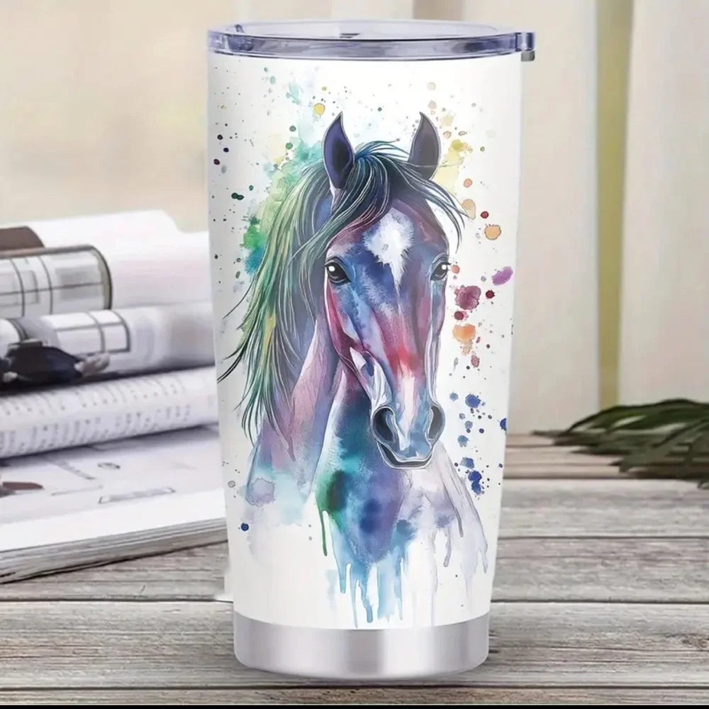Horse Tumbler Colorful 1pc 20oz Stainless Steel One Piece